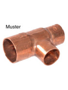 Copper tee reducing f-f-f 16-10-16mm