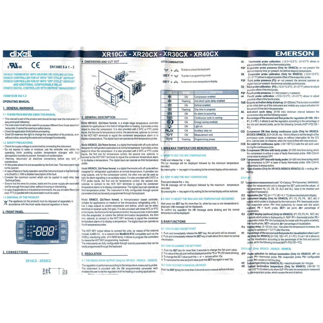 Electronic Controller Dixell Xr Cx