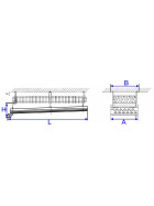 Tropfschale für Verdampfer REC15080, 830 x 880 x 250 x 1600