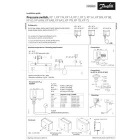 Pressure switch, Danfoss, high pressure, KP7B, 8-32bar, 060-508966